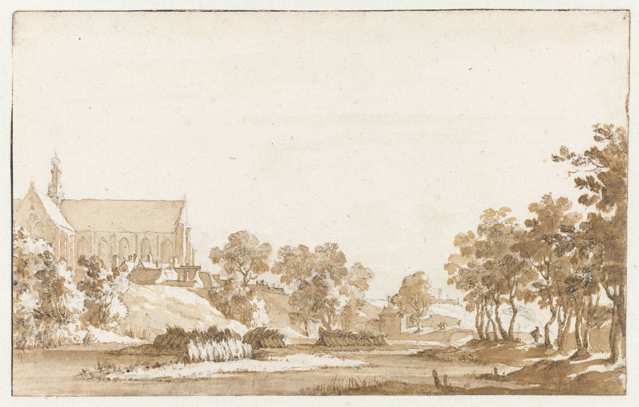 Pohled na St. Laurenskerk v Alkmaaru od Jan de Bisschop