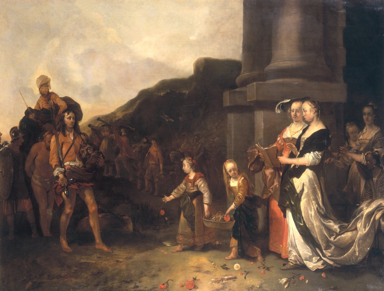 Davidův triumf od Jan or Joan van Noordt