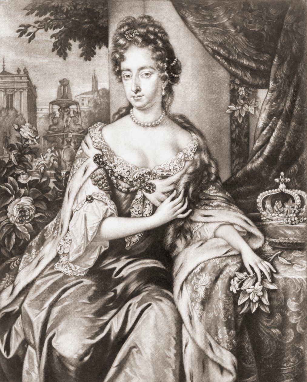 Anglická, skotská a irská královna Marie II. od Jan or Verkolye (after) Verkolje