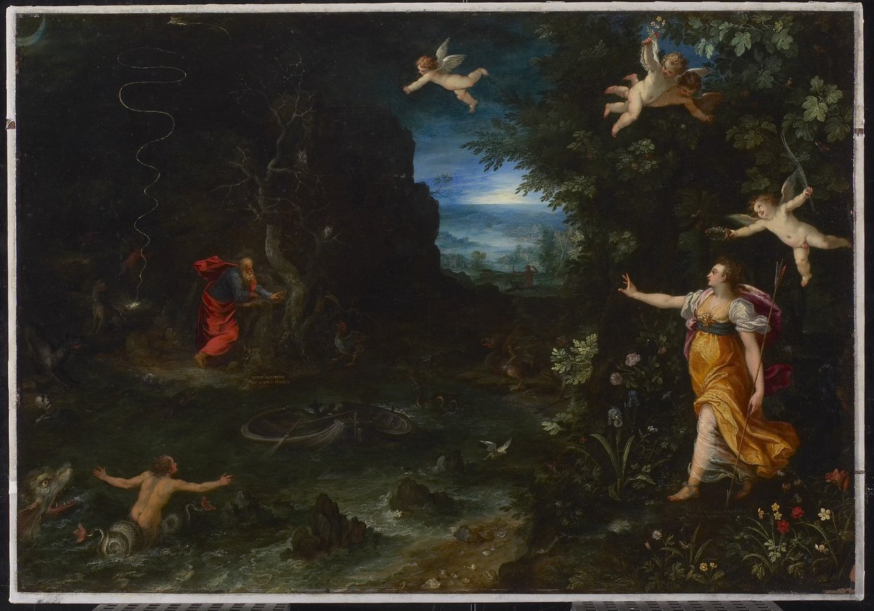 Alegorie života aneb The Dream of Raphael, 1595 (olej na mědi) od Jan the Elder Brueghel