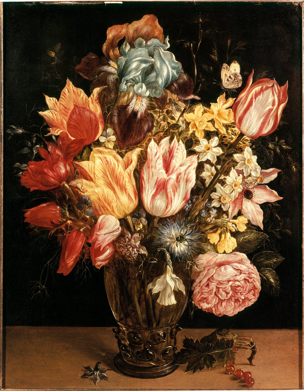 Kytice tulipánů Malba Jana Brueghela (nebo Bruegela nebo Brueghela nebo Brueghela), bývalého známého jako Bruegel de Velours (1568-1625). 17. století. Soukromá sbírka od Jan the Elder Brueghel