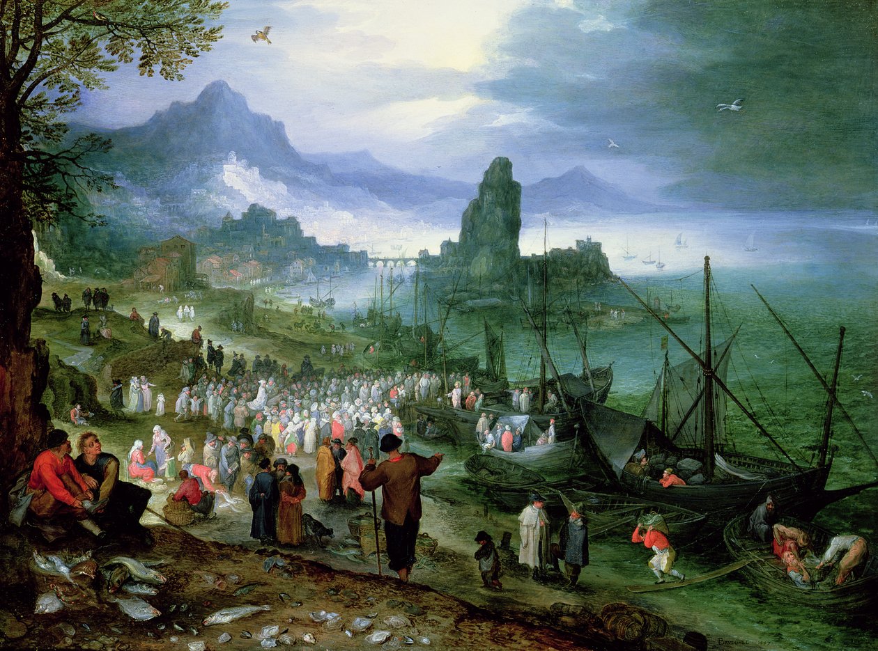 Kristus káže na Galilejském jezeře od Jan the Elder Brueghel