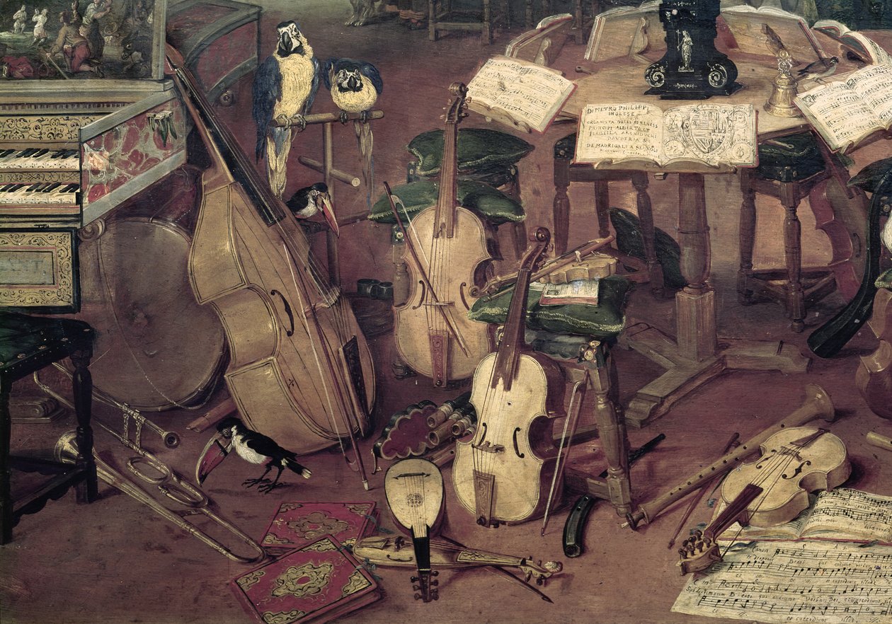 Slyšení, 1617 (detail 55898) od Jan the Elder Brueghel