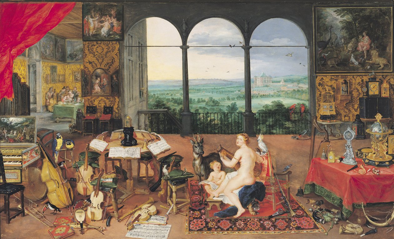 Slyšení, 1617 od Jan the Elder Brueghel
