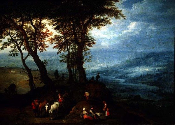 Na cestě na trh od Jan the Elder Brueghel