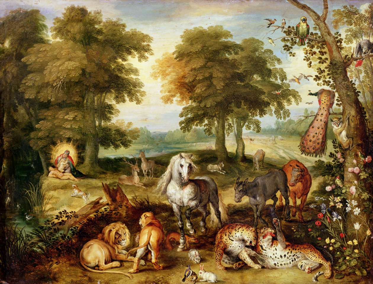 Ráj na Zemi (ropa na mědi) od Jan the Elder Brueghel