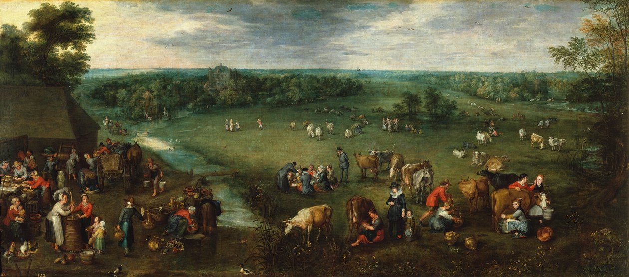 Selský život, asi 1621 (olej na plátně) od Jan the Elder Brueghel
