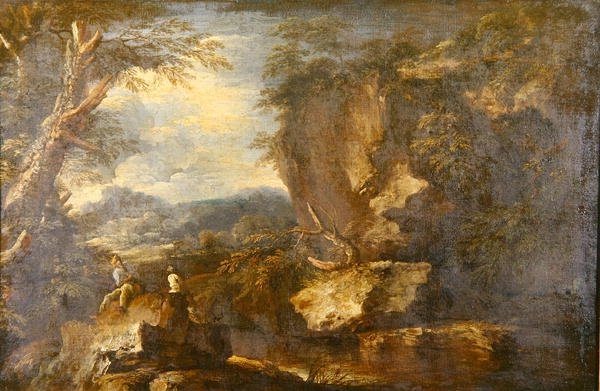 Skalnatá krajina (olej na plátně) (viz také 242154) od Jan the Elder Brueghel
