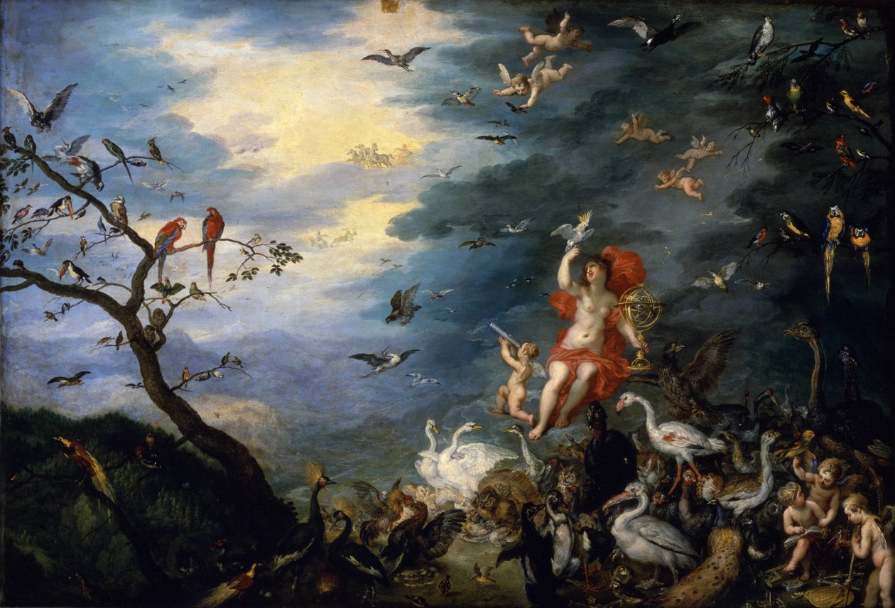 Alegorie vzduchu, ze série o „Alegorii živlů“, 1621 od Jan the Elder Brueghel