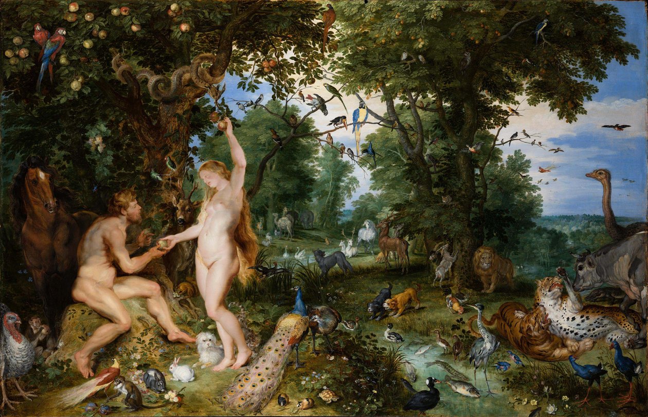 Rajská zahrada s pádem člověka, c. 1615. od Jan the Elder Brueghel