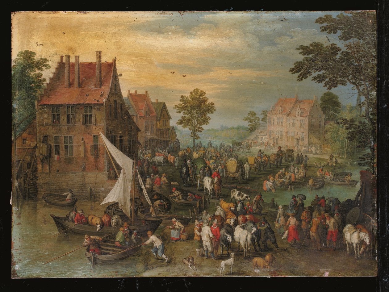 Návrat trhu (ropa na mědi) od Jan the Elder Brueghel
