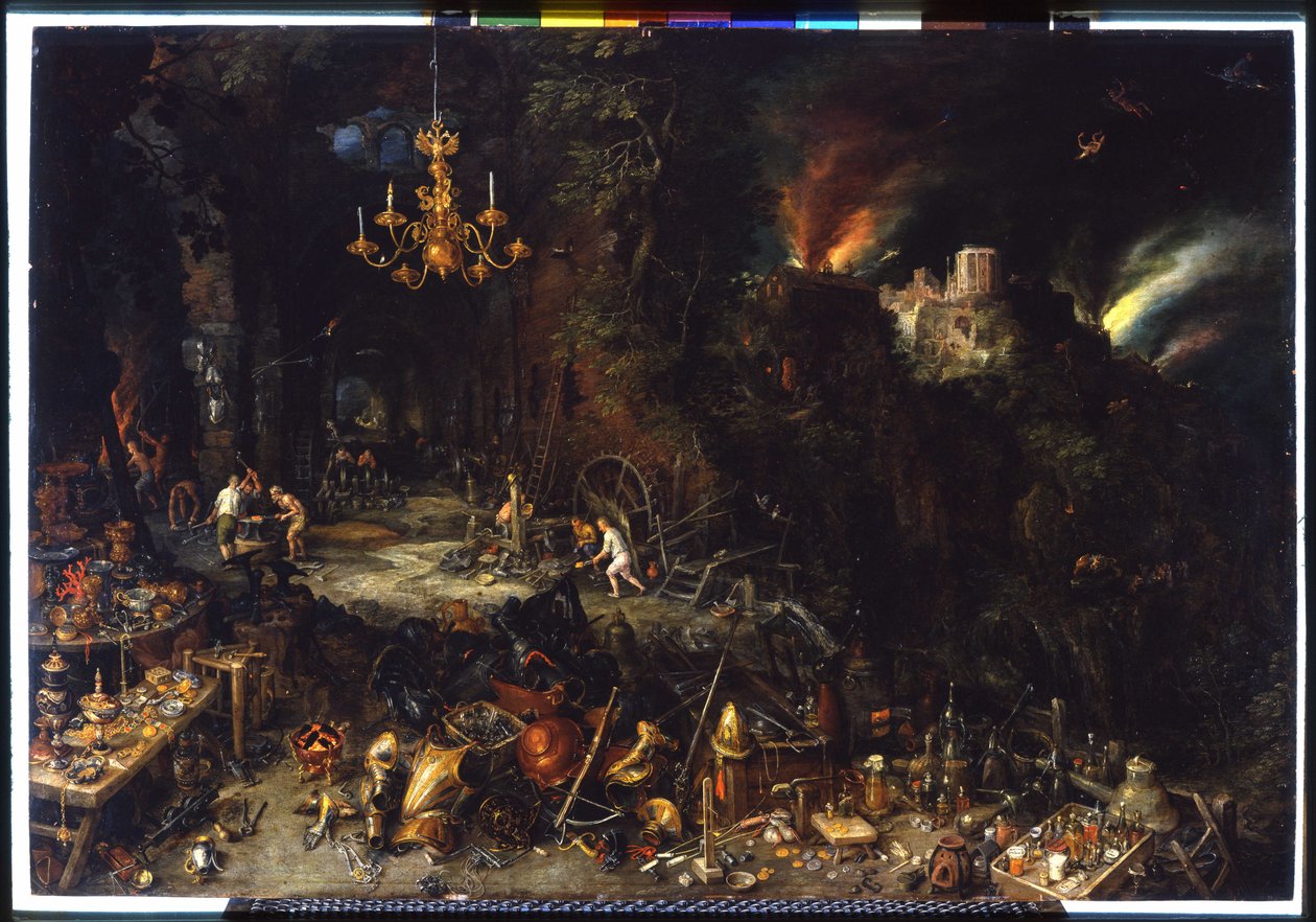 Požár od Brueghela Jana I. (1568-1625) 1621 (olej na plátně) od Jan the Elder Brueghel