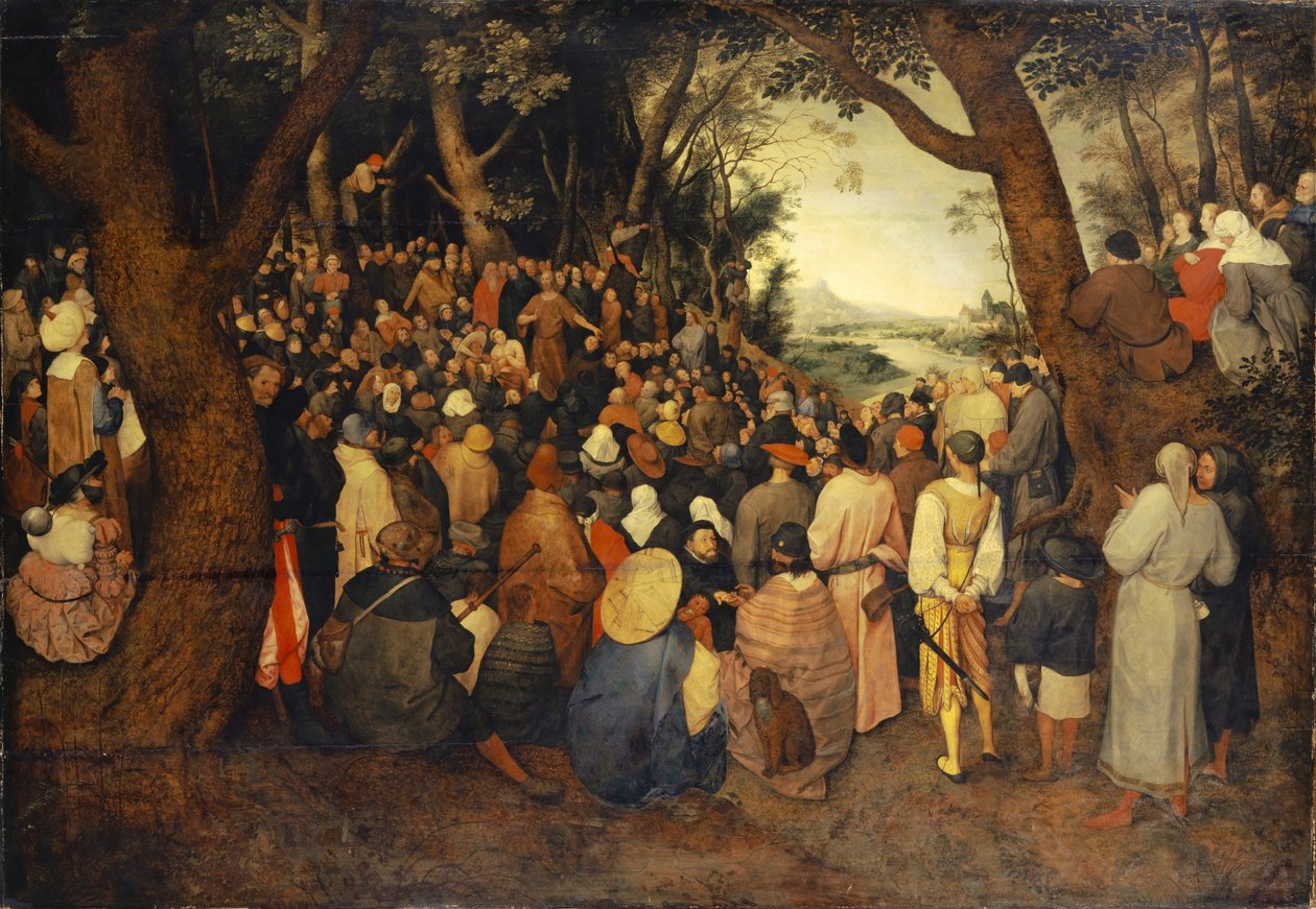 Kázání svatého Jana Křtitele, kolem roku 1598 od Jan the Elder Brueghel