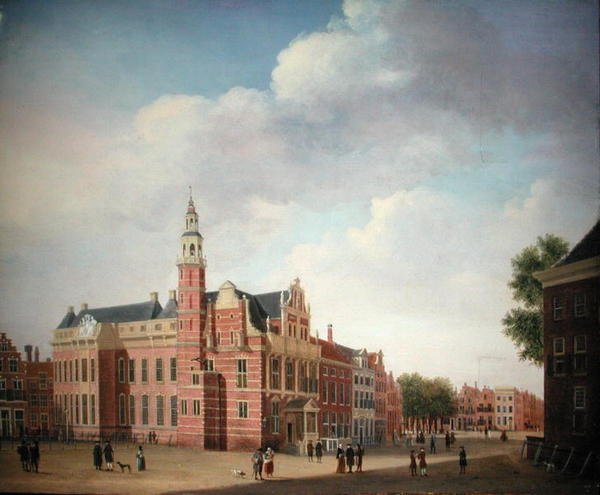 Pohled na starou radnici, Haag od Jan the Elder Ekels