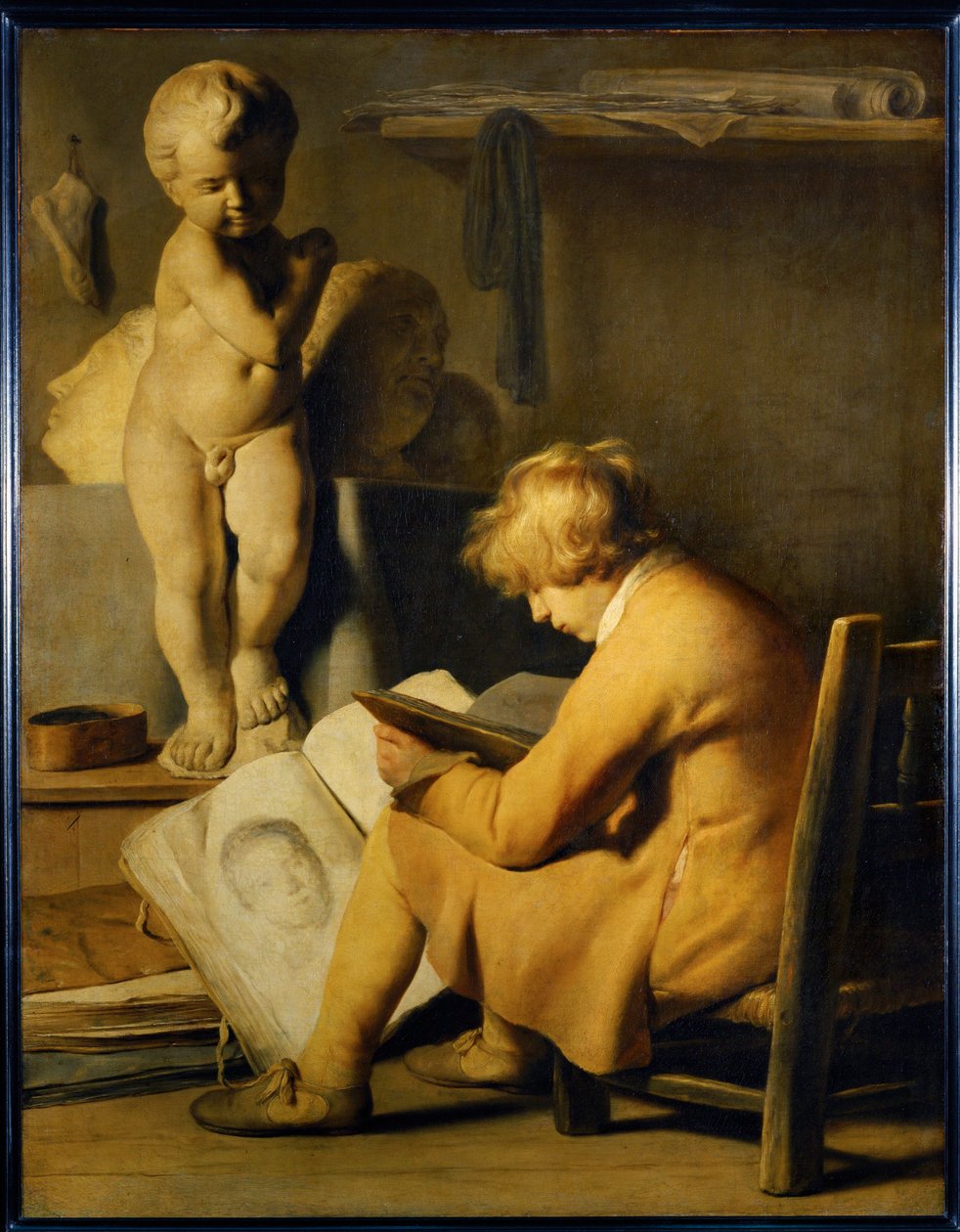 Jeune peintre - Mladý malíř ... od Jan the Elder Lievens