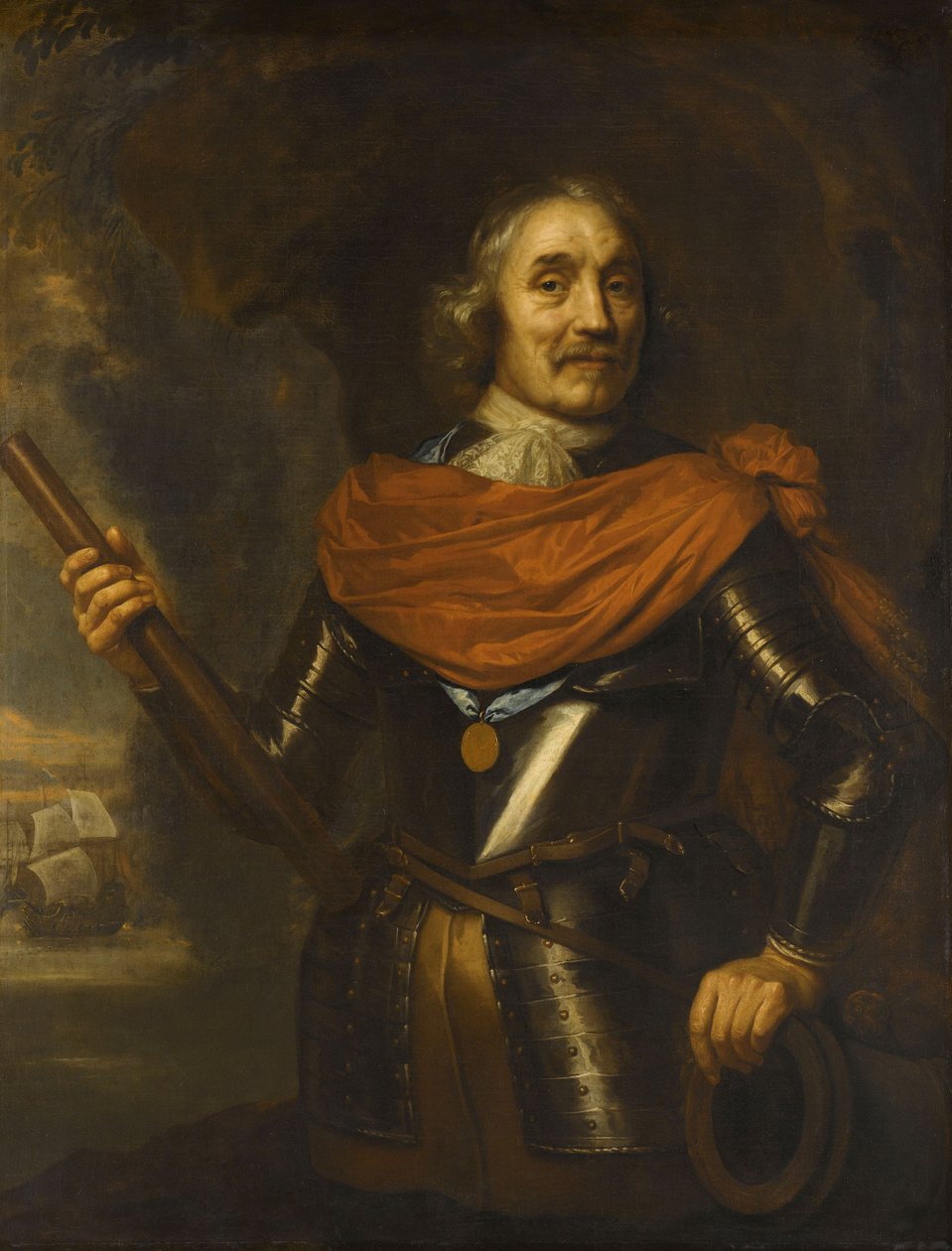Maerten Harpertsz Tromp (1597-1653), viceadmirál od Jan the Elder Lievens