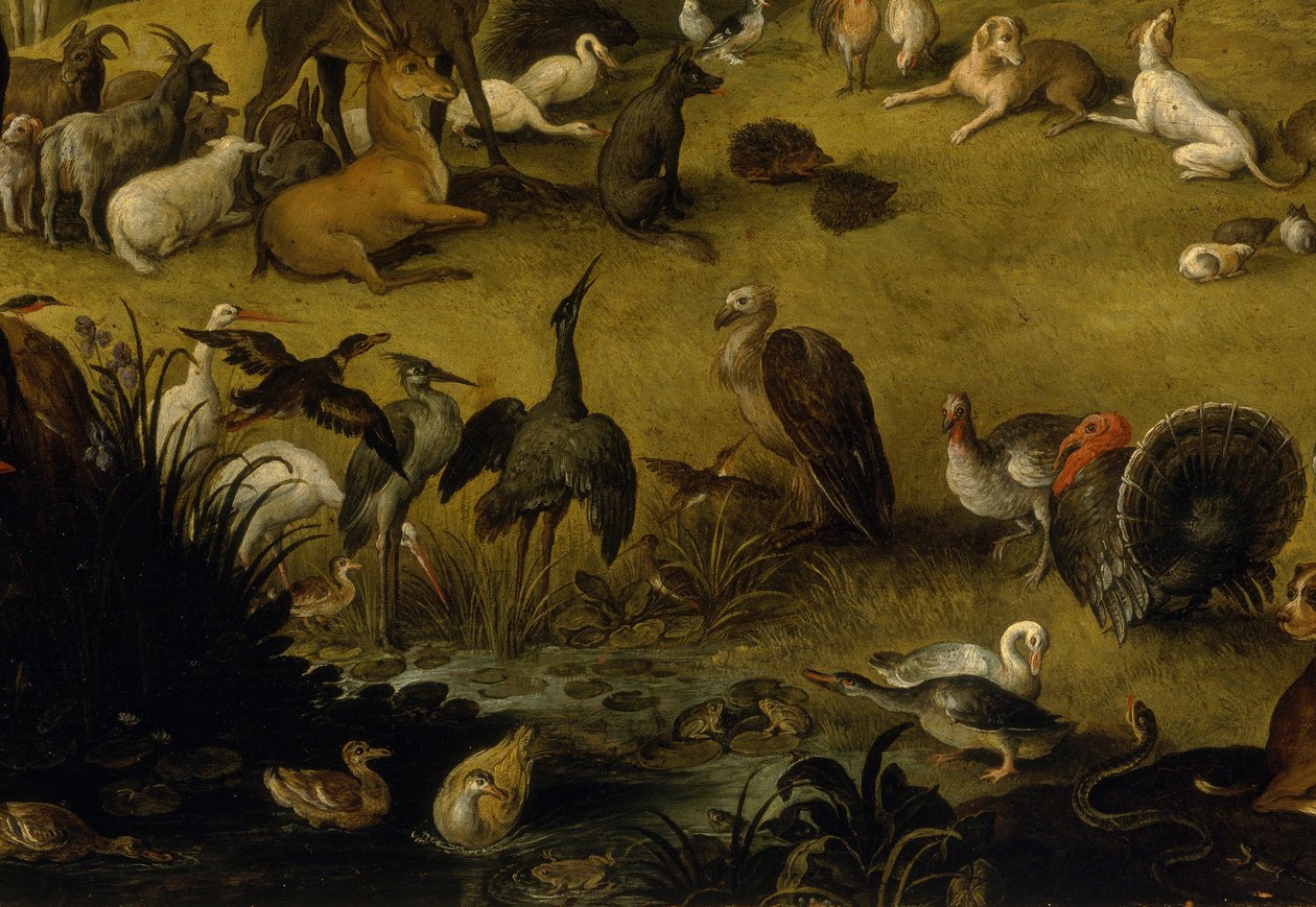 Skupina zvířat (detail Orfea) od Jan the Elder circle of Brueghel