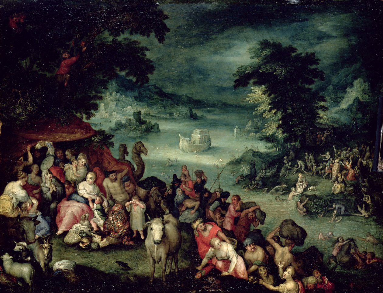 Velká potopa (ropa na mědi) od Jan the Elder copy Brueghel