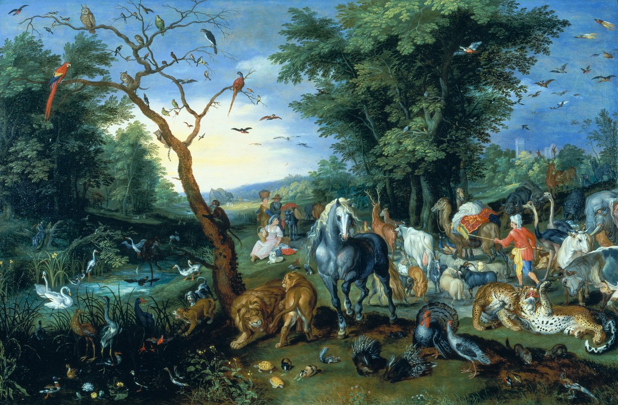 Vstup zvířat do Noemovy archy (olej na panelu) od Jan the Younger Brueghel
