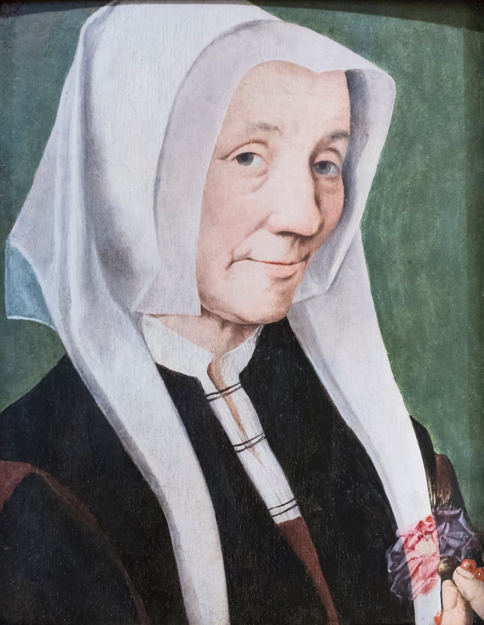 Portrét staré ženy, známé jako Lutherova manželka od Jan van (studio of) Scorel