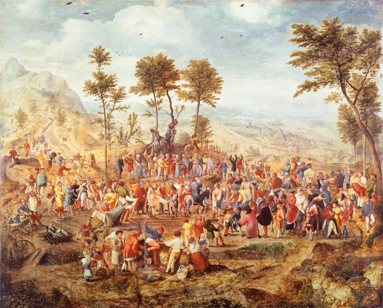 Kristus vstupující do Jeruzaléma od Jana van Amstela (asi 1500-1542), kombinovaná technika na dřevo, asi 1540 od Jan van Amstel