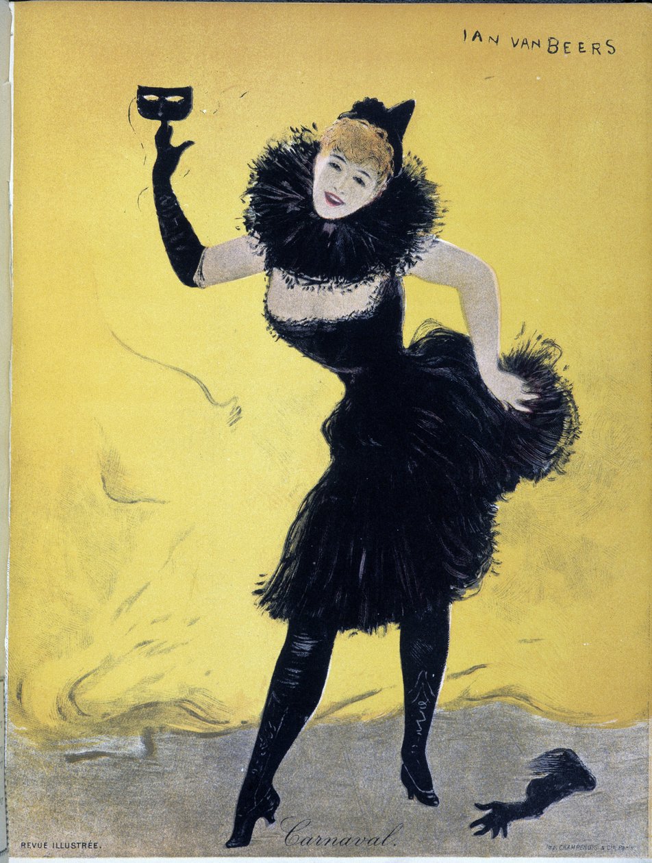 Karneval, obálka “” Revenue illustrée””, od Jana Van Beerse, sd. 19. století od Jan van Beers