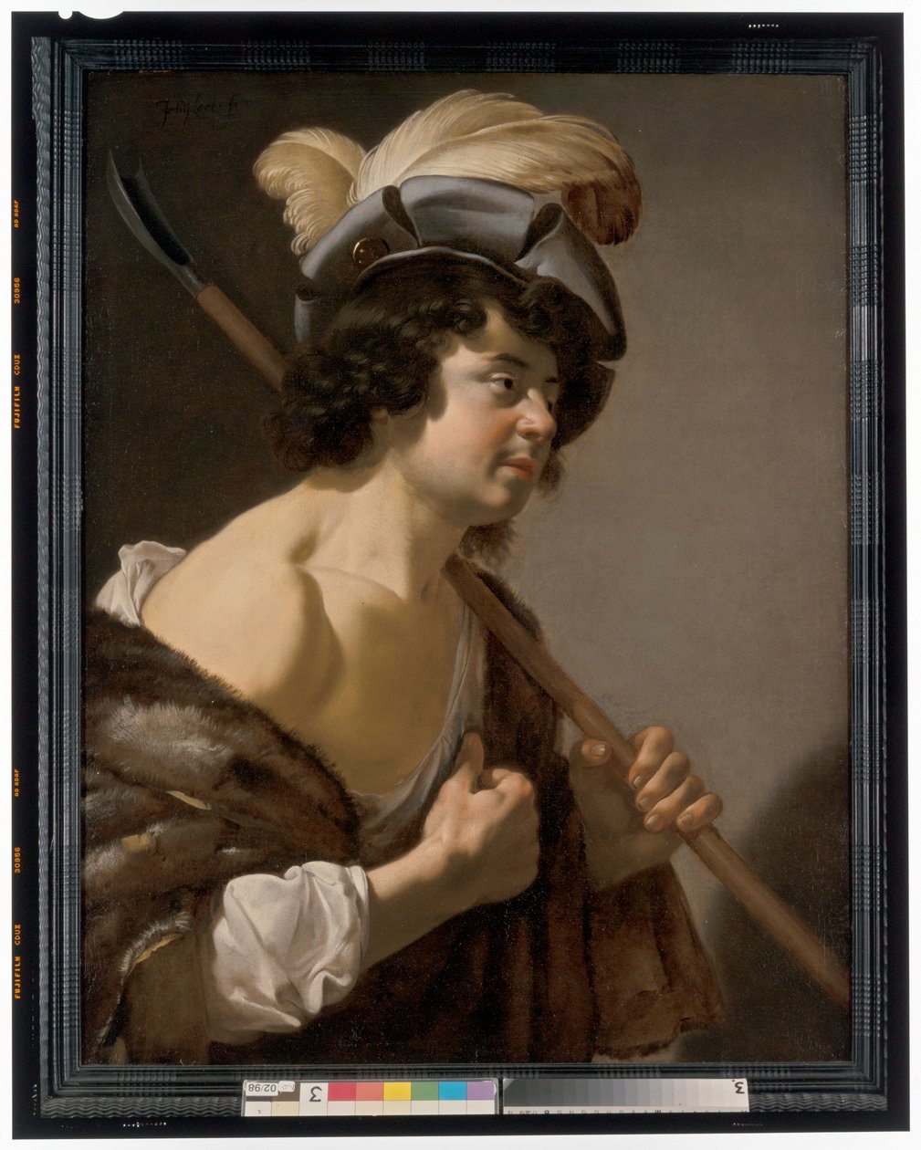 Ovčák, Polodélka V Profilu, Na Sobě Elegantní Opeřenou čepici od Jan van Bijlert or Bylert