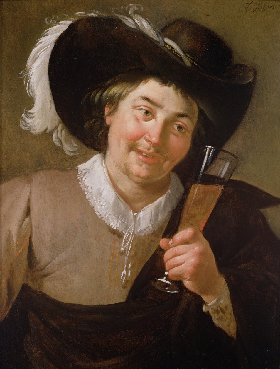 Portrét muže, který držel sklenici na víno od Jan van Bijlert or Bylert