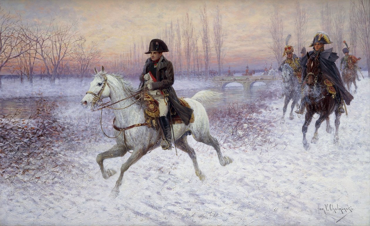 Napoleon v čele oddílu kavalérie, od Jan van Chelminski