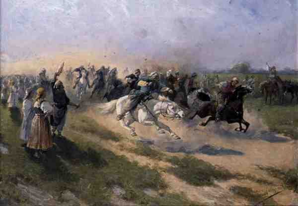 Racing, cca 1900 (olej na plátně) od Jan van Chelminski