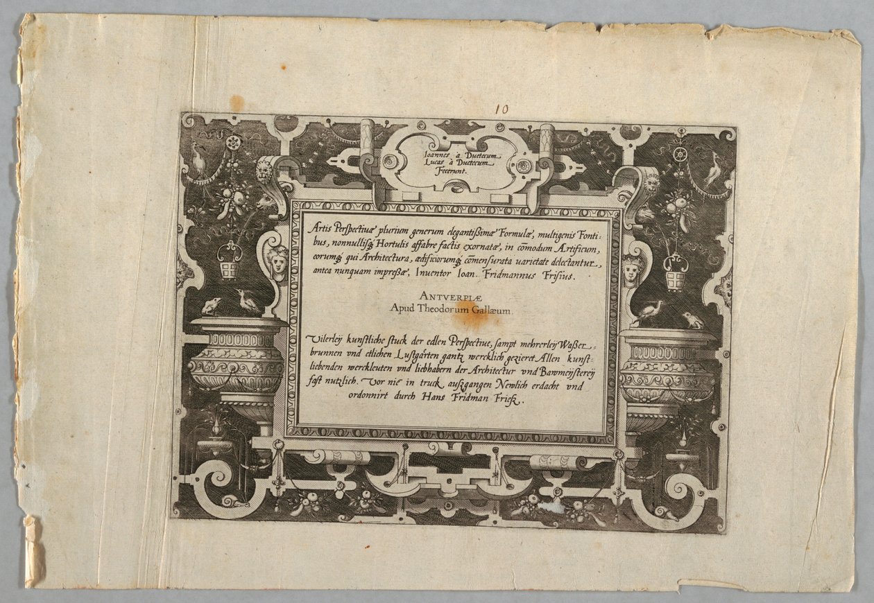 Tisk, deska od Jan van Doetechum the Elder