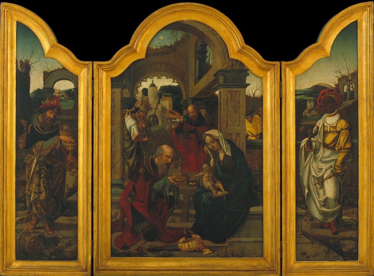 Triptych se Zjevením Páně od Jan van Dornicke
