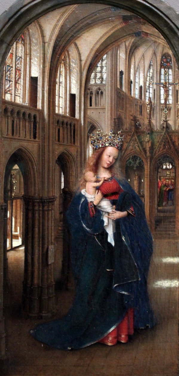 Německy: Die Madonna in der Kirche Madona v kostele od Jan van Eyck