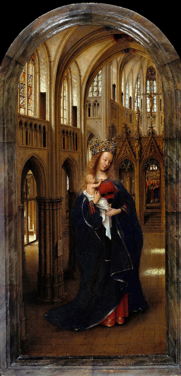 Německy: Die Madonna in der Kirche Madona v kostele od Jan van Eyck