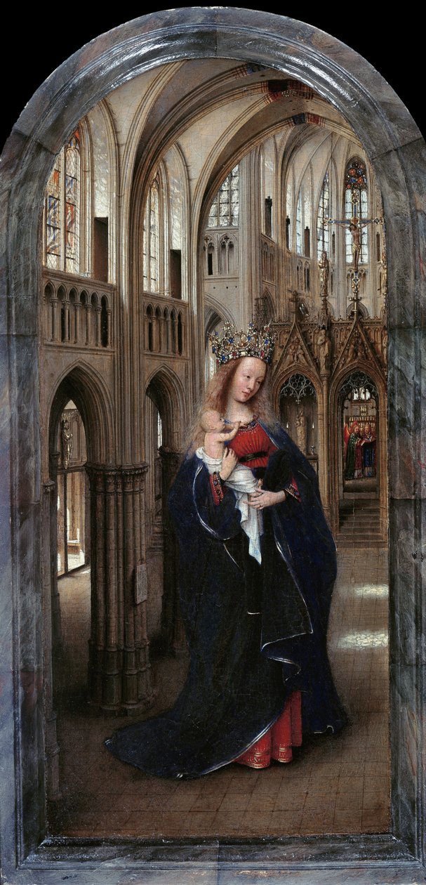 Německy: Die Madonna in der Kirche Madona v kostele od Jan van Eyck