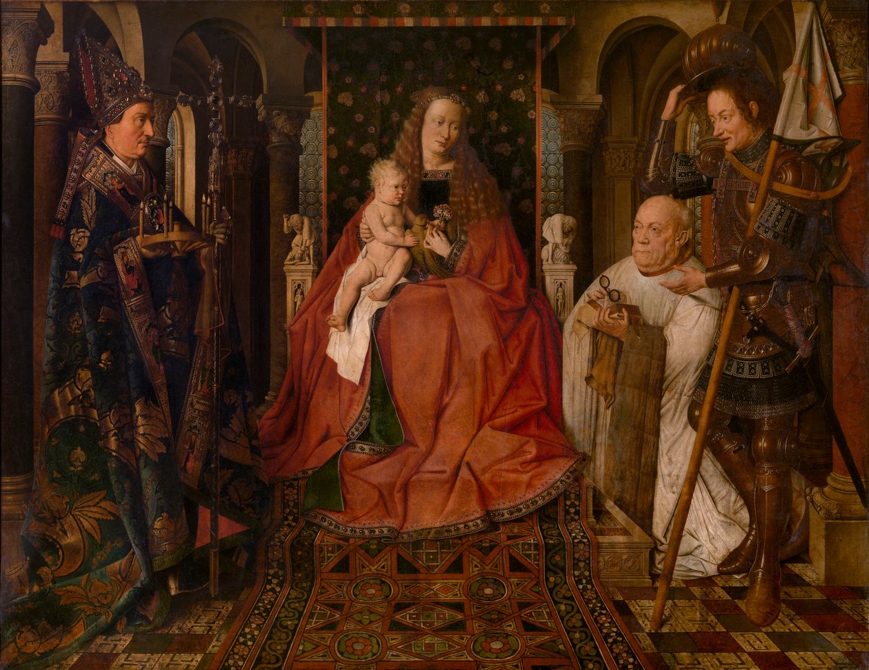 Madona obklopená svatým Jiřím, svatým Donaciánem z Remeše a dárcem kanovníkem Van der Paele od Jan van Eyck