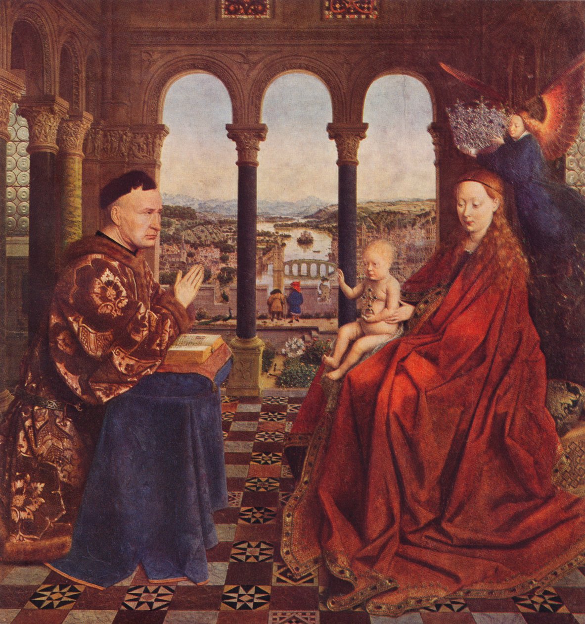 Madona kancléře Rolin, c1435, 1938 od Jan van Eyck