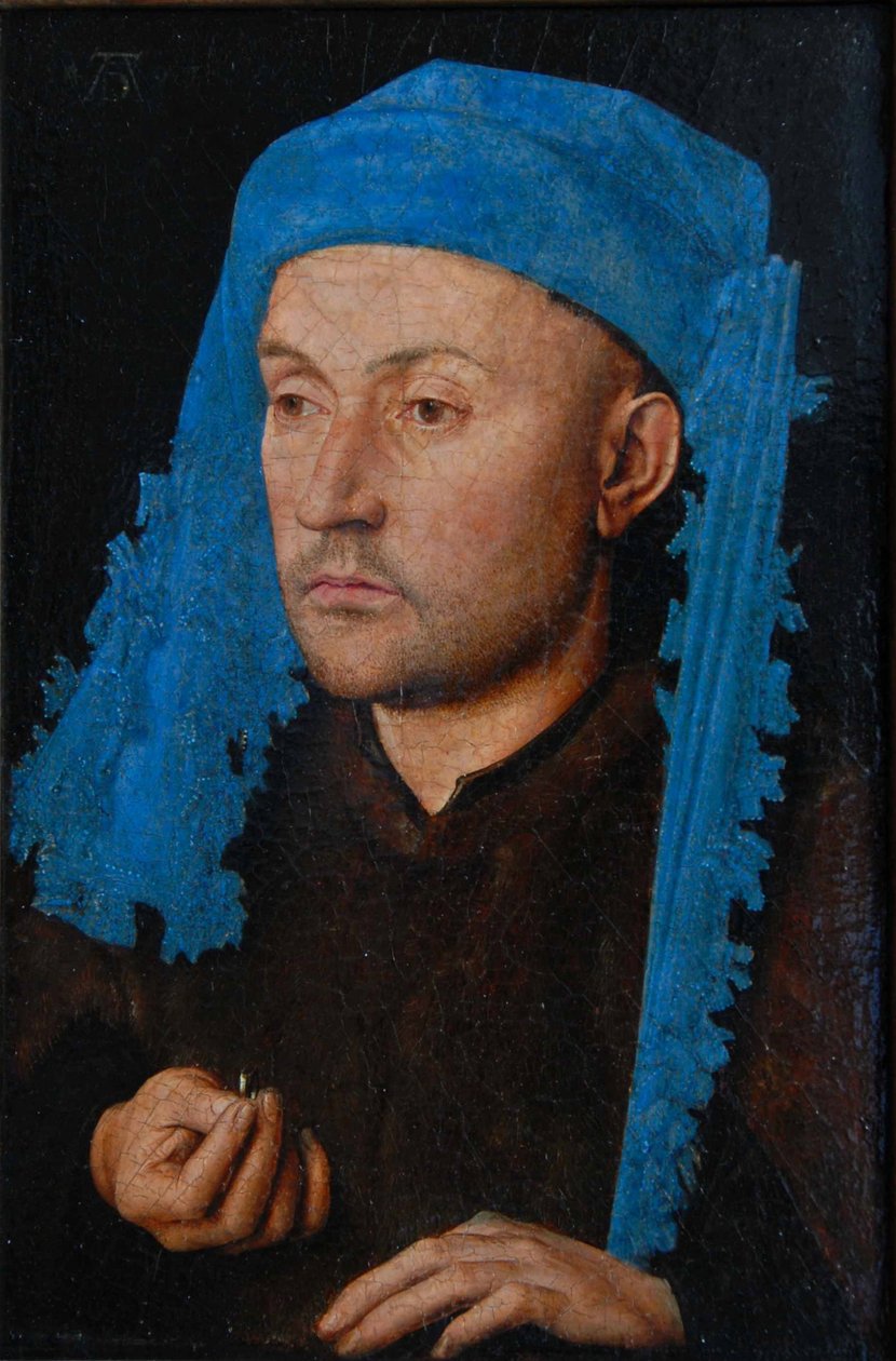 Portrét muže s modrým chaperonem Muž s prstenem od Jan van Eyck