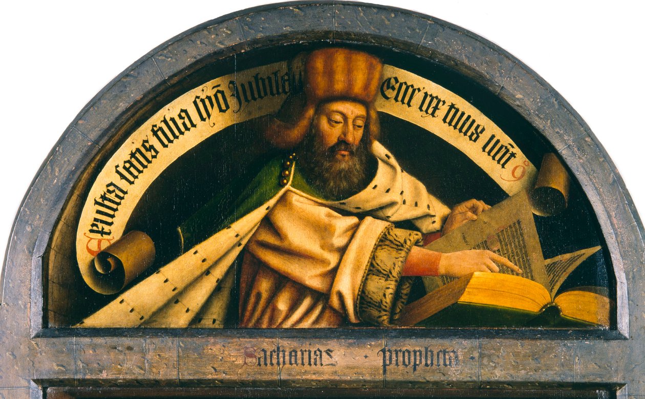 Gentský oltář. Klanění mystického beránka: Prorok Zachariáš, 1432. od Jan van Eyck