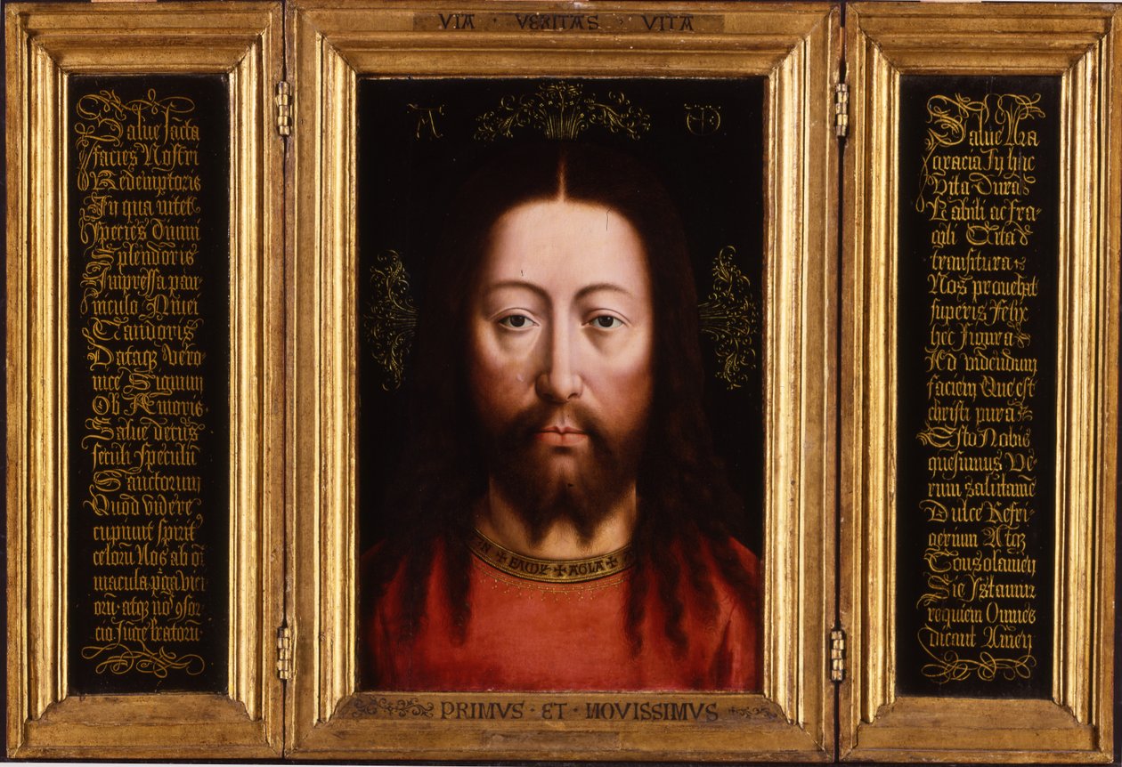 Triptych: Kristus jako Salvator Mundi od Jan van Eyck