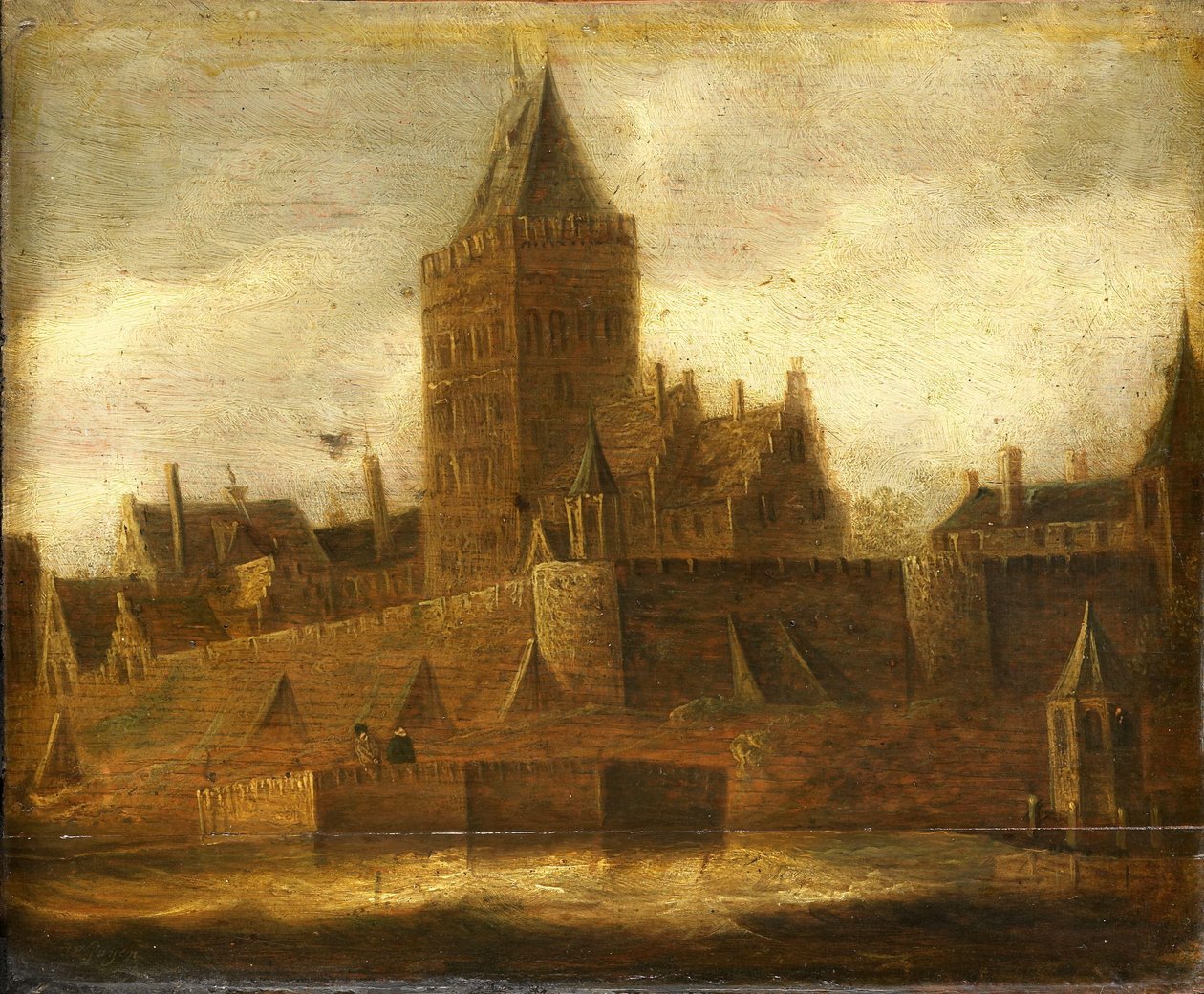 Pohled na Valkhof v Nijmegenu od Jan van Goyen (manner of)