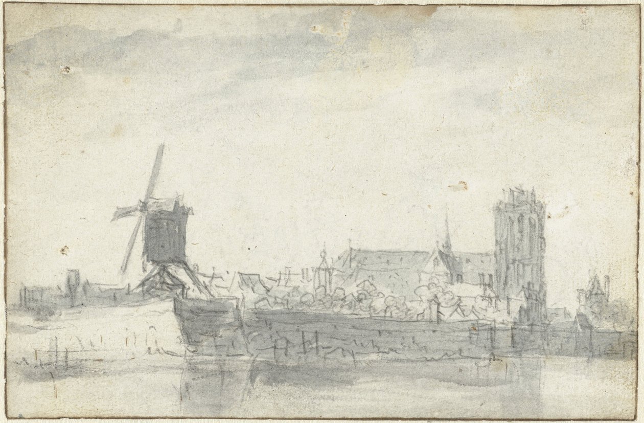 Pohled na Dordrecht z vody od Jan van Goyen (possibly)