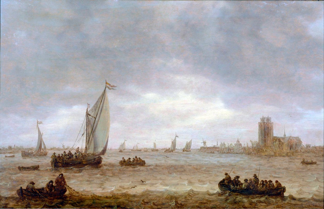 Ústí řeky Maas, Dordrecht. od Jan van Goyen
