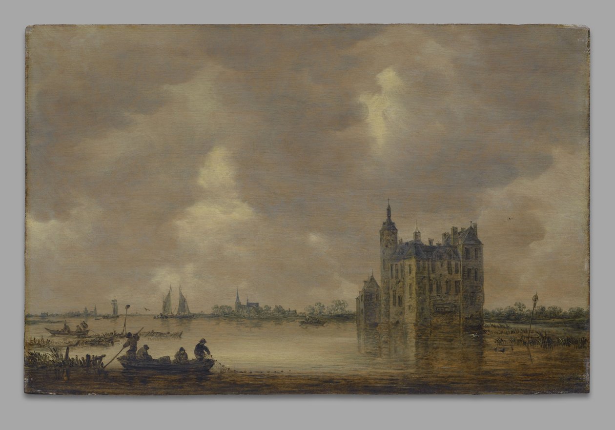 Hrad u řeky od Jan van Goyen