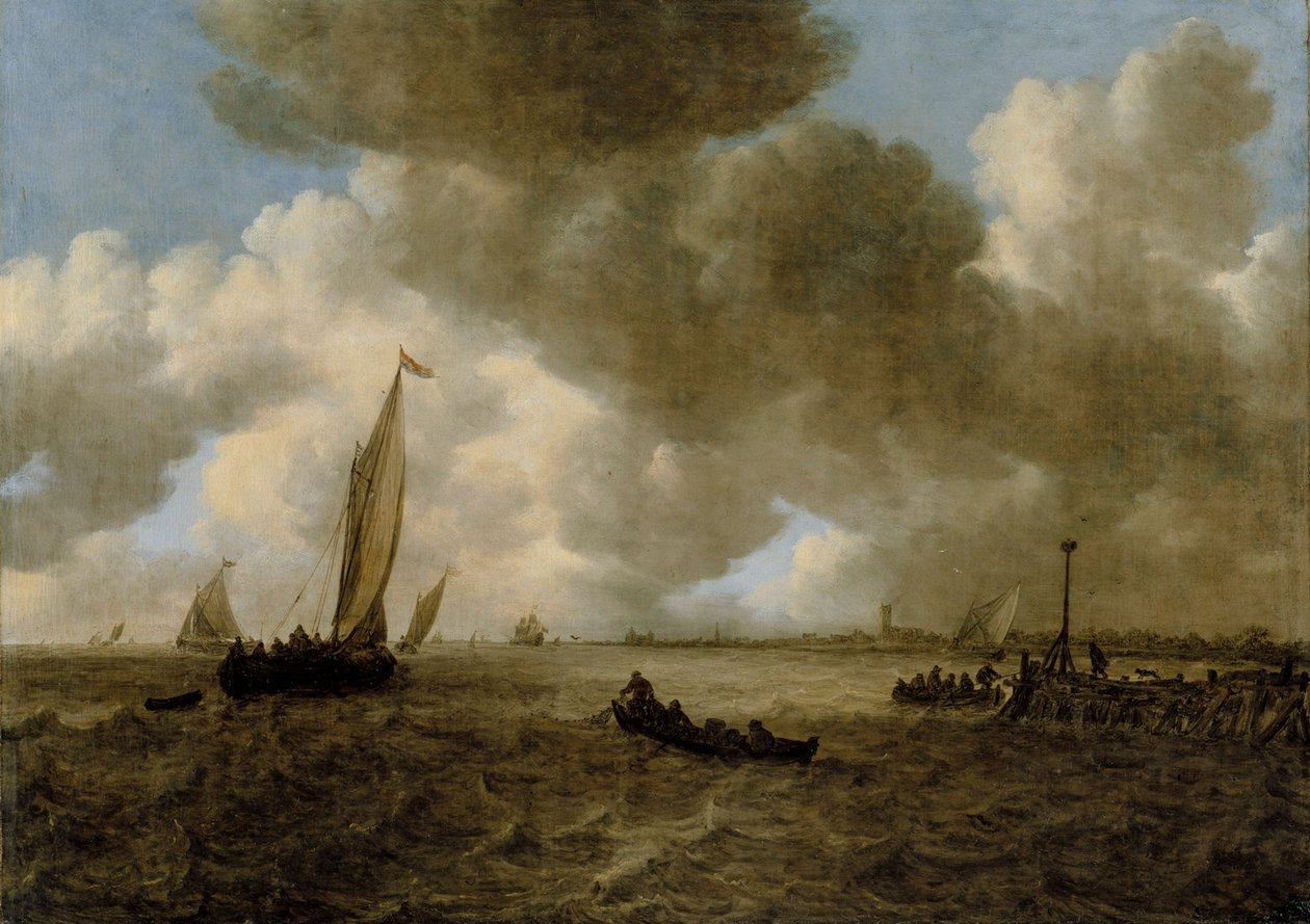 Bouřlivá mořská krajina od Jan van Goyen