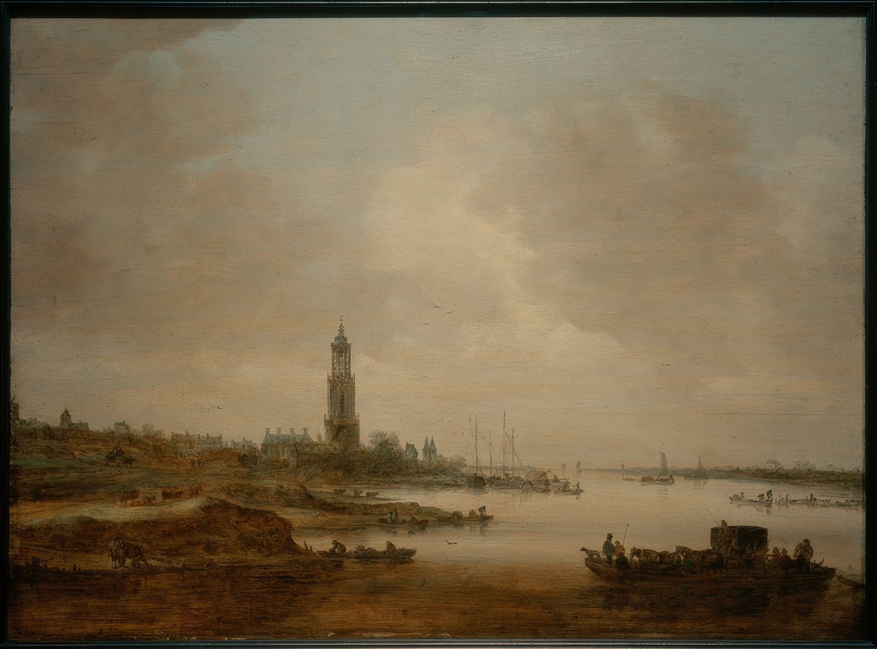 Pohled na Rhenen od Jan Josephsz van Goyen