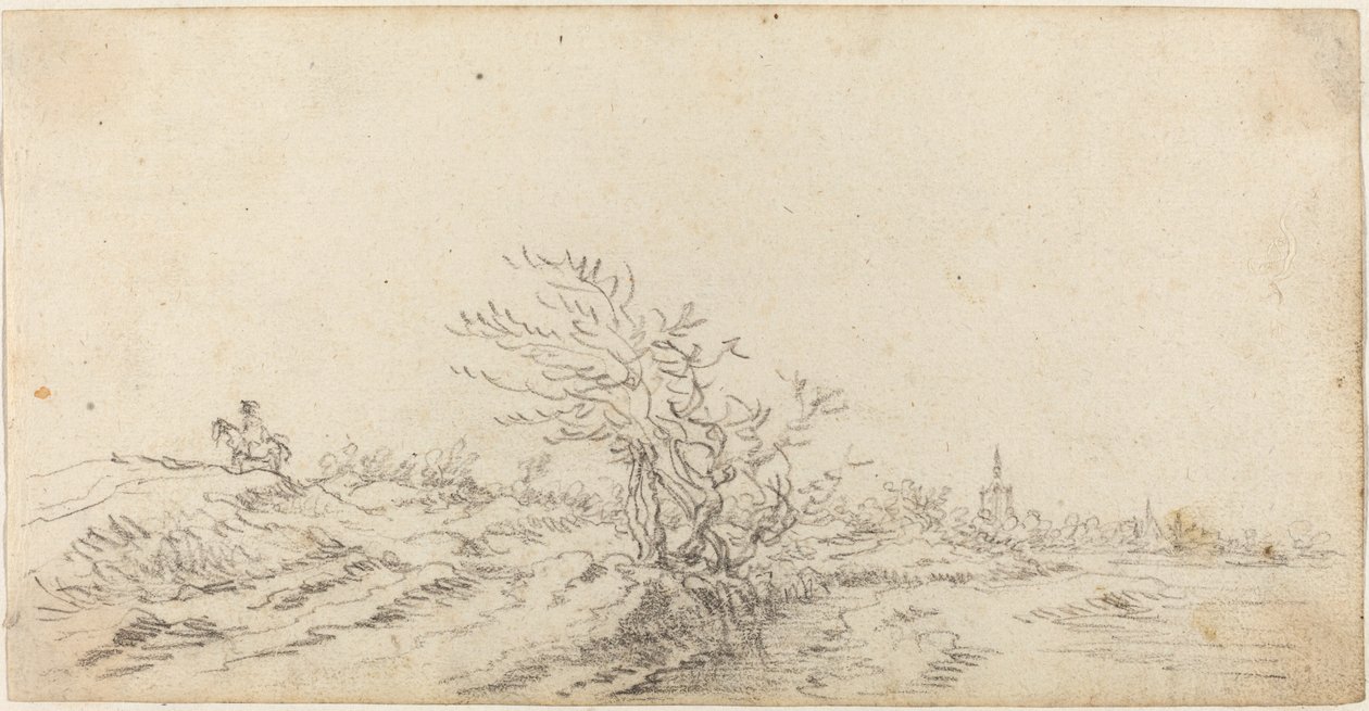 Jezdec mezi dunami od Jan van Goyen
