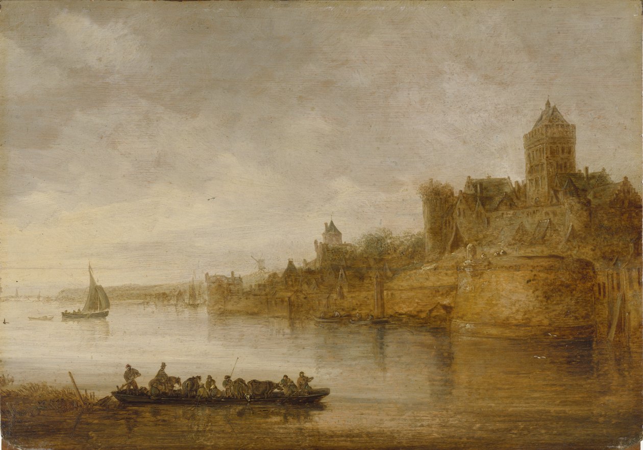 Středověké hradby Nijmegenu od Jan van Goyen