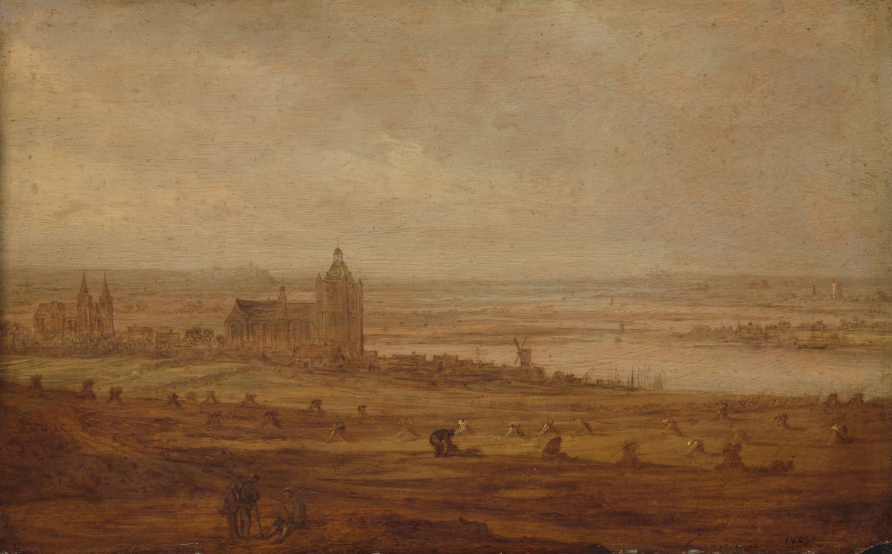 Pohled na Arnhem od Jan van Goyen