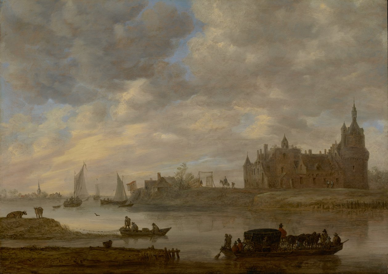 Pohled na hrad Duurstede ve Wijk bij Duurstede od Jan van Goyen